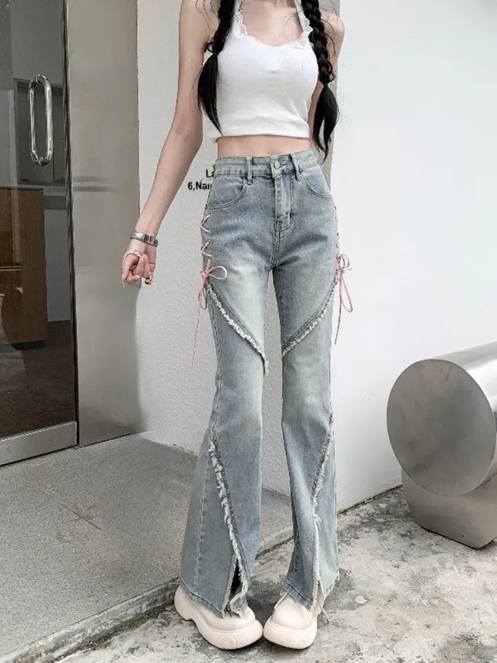 Sweet French High Waist Flare Pants