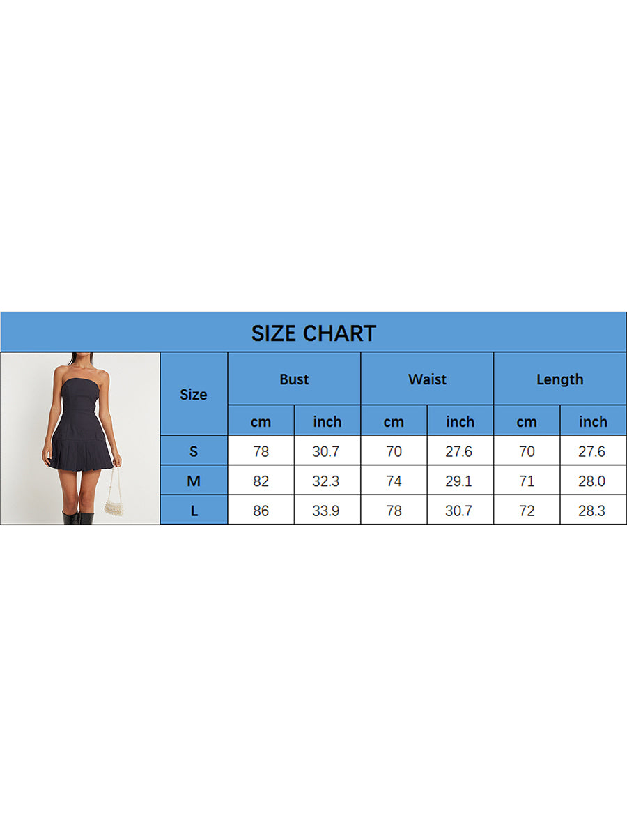 Strapless Pleated A-Line Mini Dress