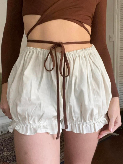 White Bloomer Shorts