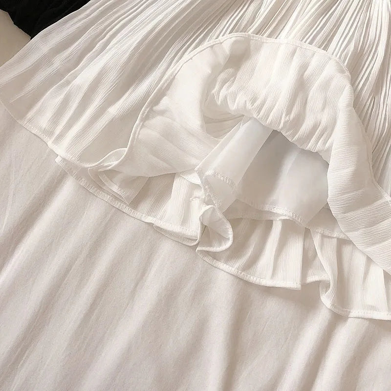 Chiffon Pleated Mini Skirt