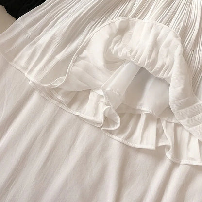Chiffon Pleated Mini Skirt