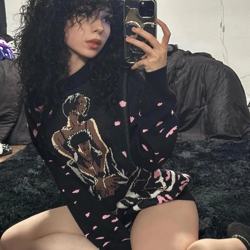 Japanese Anime Couple Sweater