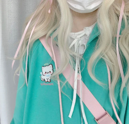 Blue Cat Ear Hoodie