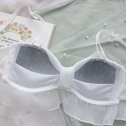 Sweet Bow Mesh Bra + Panties Set
