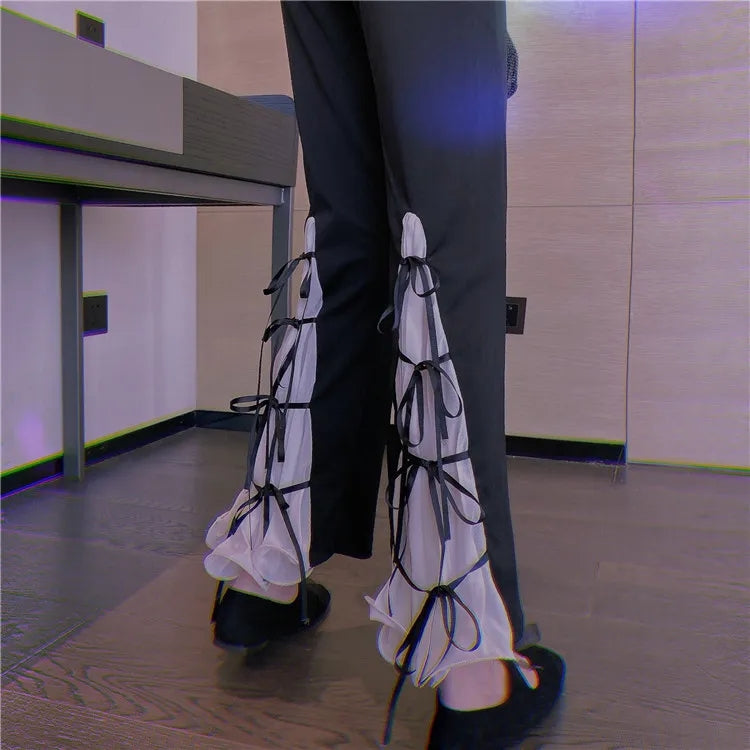 Bell Bottom Bow High Waist Flare Pants