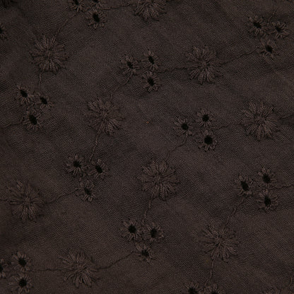 Brown Lace Patchwork Crop Top
