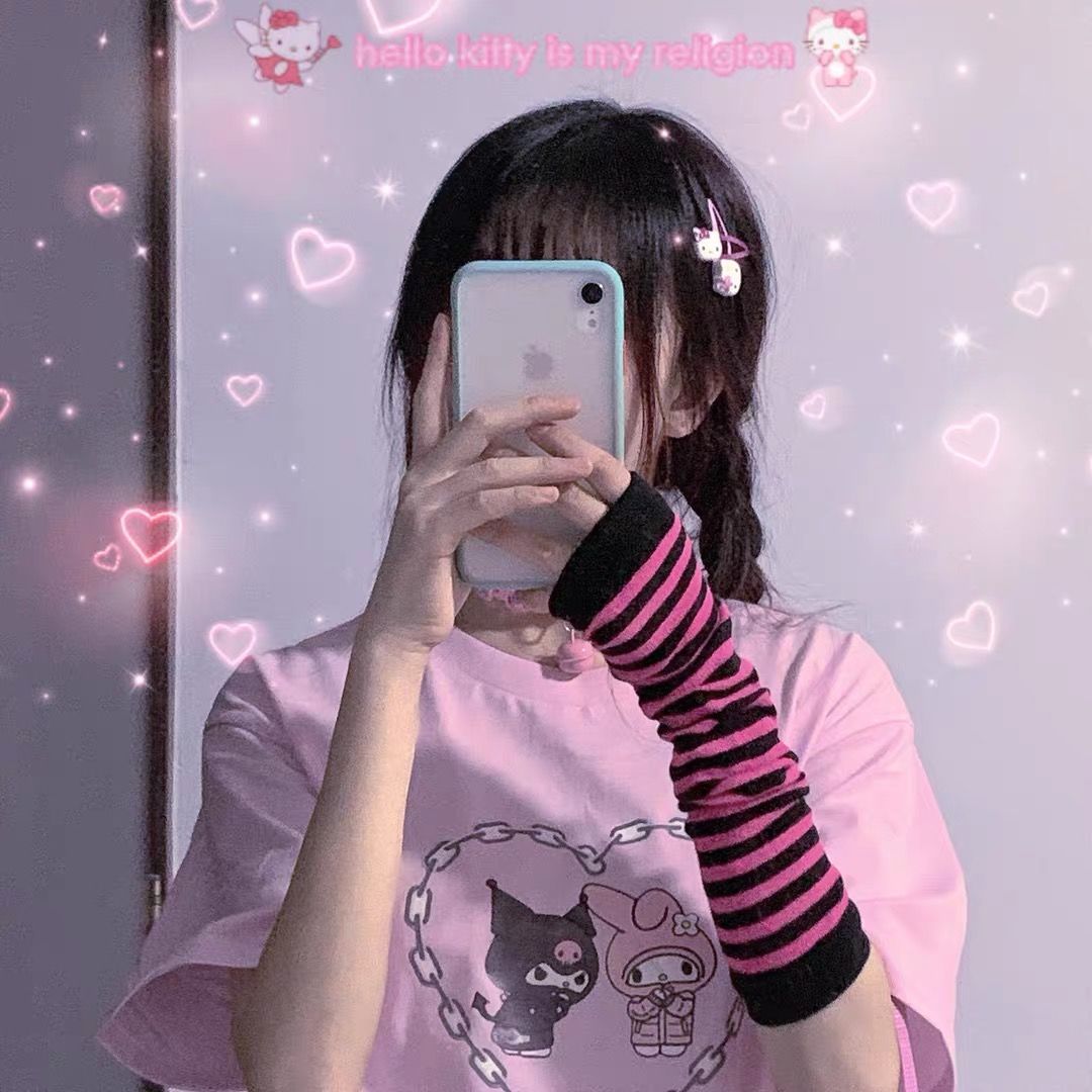 Cute Pastel Pink Anime Cartoon Print Rabbit Letter Short Sleeve Shirt T-shirt Top E-Girl Kawaii Korean Japanese Harajuku Streetwear