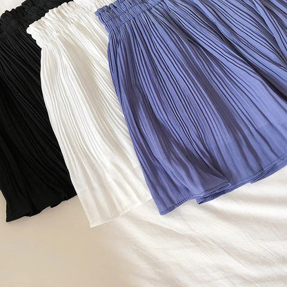 Chiffon Pleated Mini Skirt