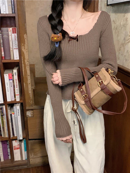 Lace Bow Sweater