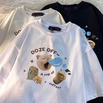Cat Coffee Bakery Short Sleeve T-shirt