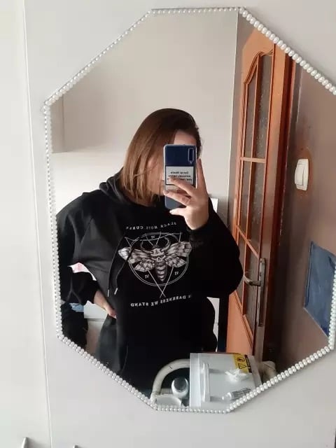 Vintage Devil Triangle Horn Loose Sweater Sweatshirt Long Sleeve Pullover Jumper Winter Goth Punk E-Girl Kawaii Korean Japanese Harajuku Streetwear