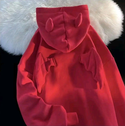 3D Demon Horn Hoodie