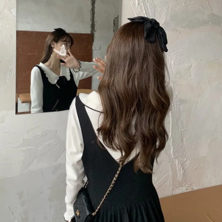 Bow Peterpan Collar Knit Sweater