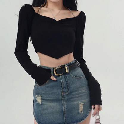 Black Chain Long Sleeve Shirt