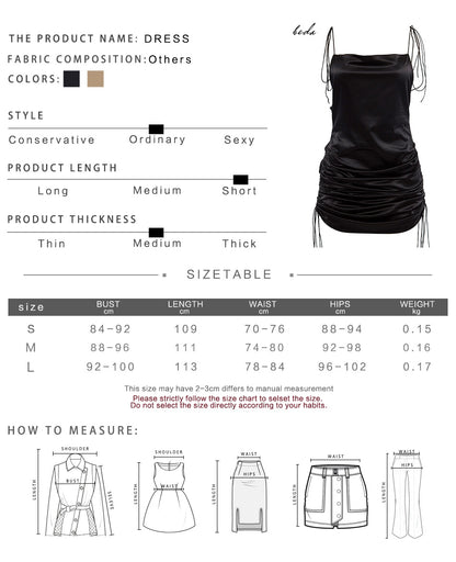 Cute Sexy Black Spaghetti Strap Backless Bodycon Dress Party Kawaii Korean Japanese Harajuku Chinese Retro Streetwear Aesthetic Fashion