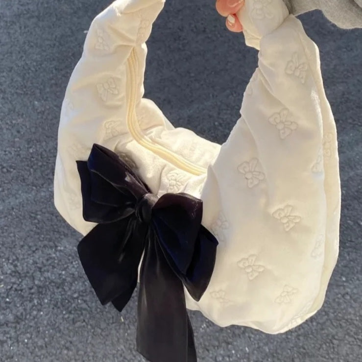 Butterfly Cotton Bow Handbag