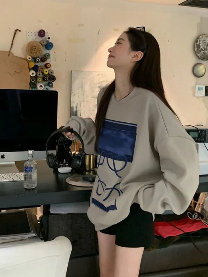 Grey Vintage Graphic Hoodie