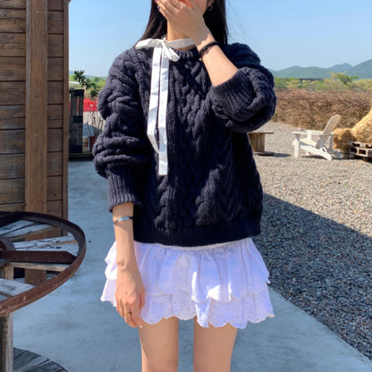 White Double Layer Mini Skirt