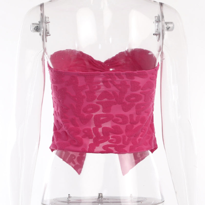 Pink Cropped Tube Top