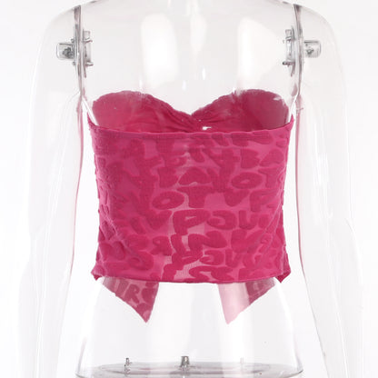 Pink Cropped Tube Top
