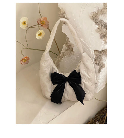 Butterfly Cotton Bow Handbag