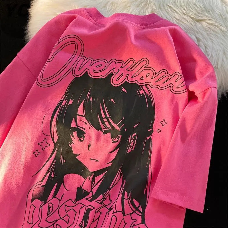 Japanese Manga Girl Shorts Sleeve T-shirt