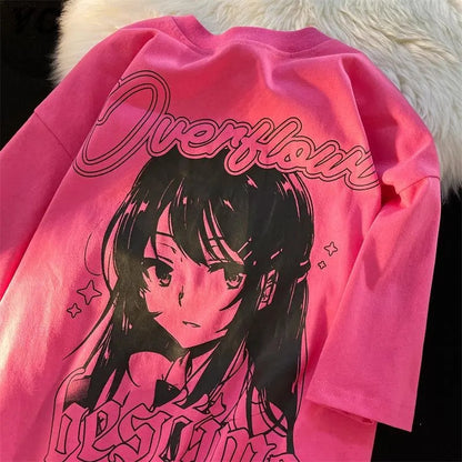 Japanese Manga Girl Shorts Sleeve T-shirt