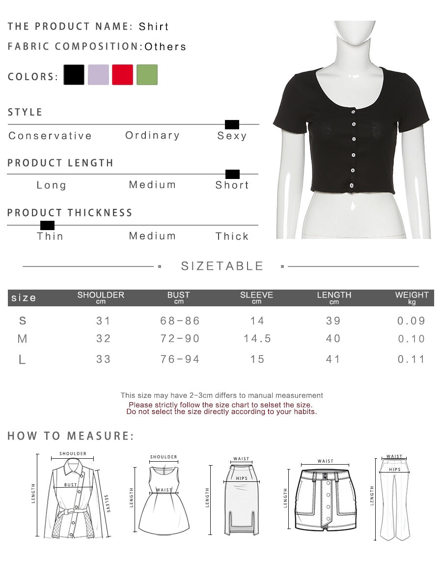 Cute V Neck Short Sleeve Cardigan Button Up Crop Top Tee T-shirt Shirt Kawaii Korean Japanese Harajuku Chinese Retro Streetwear Aesthetic Fashion