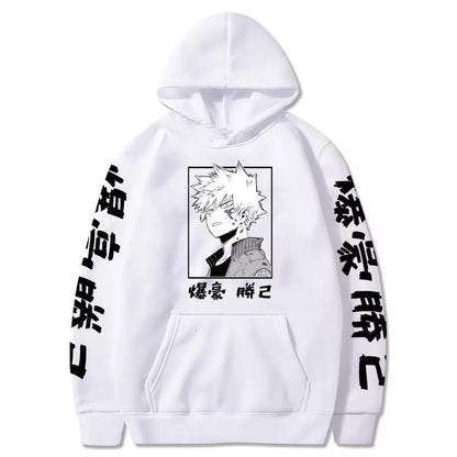 Japanese Anime Superhero Cartoon Print Hoodie