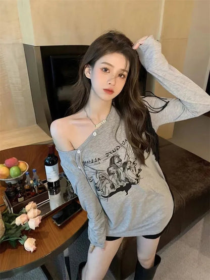 Fairy Graphic Print Long Sleeve T-shirt