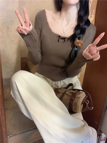 Lace Bow Sweater
