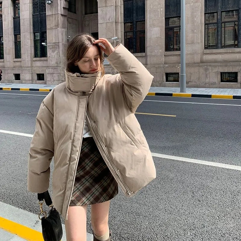 Brown Plaid A-Line Mini Skirt