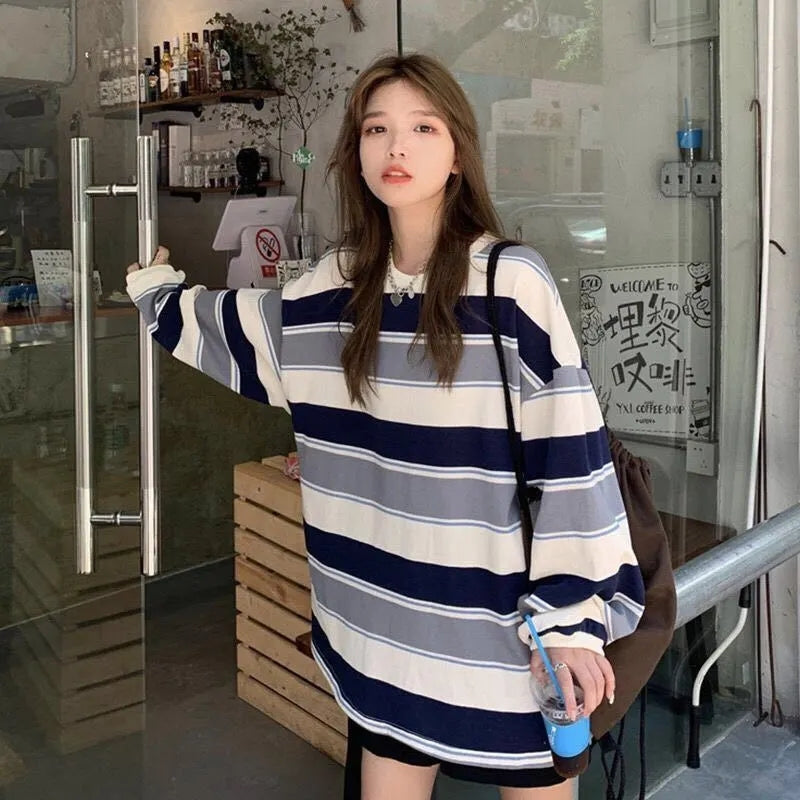Stripe Oversized Sweatshirt