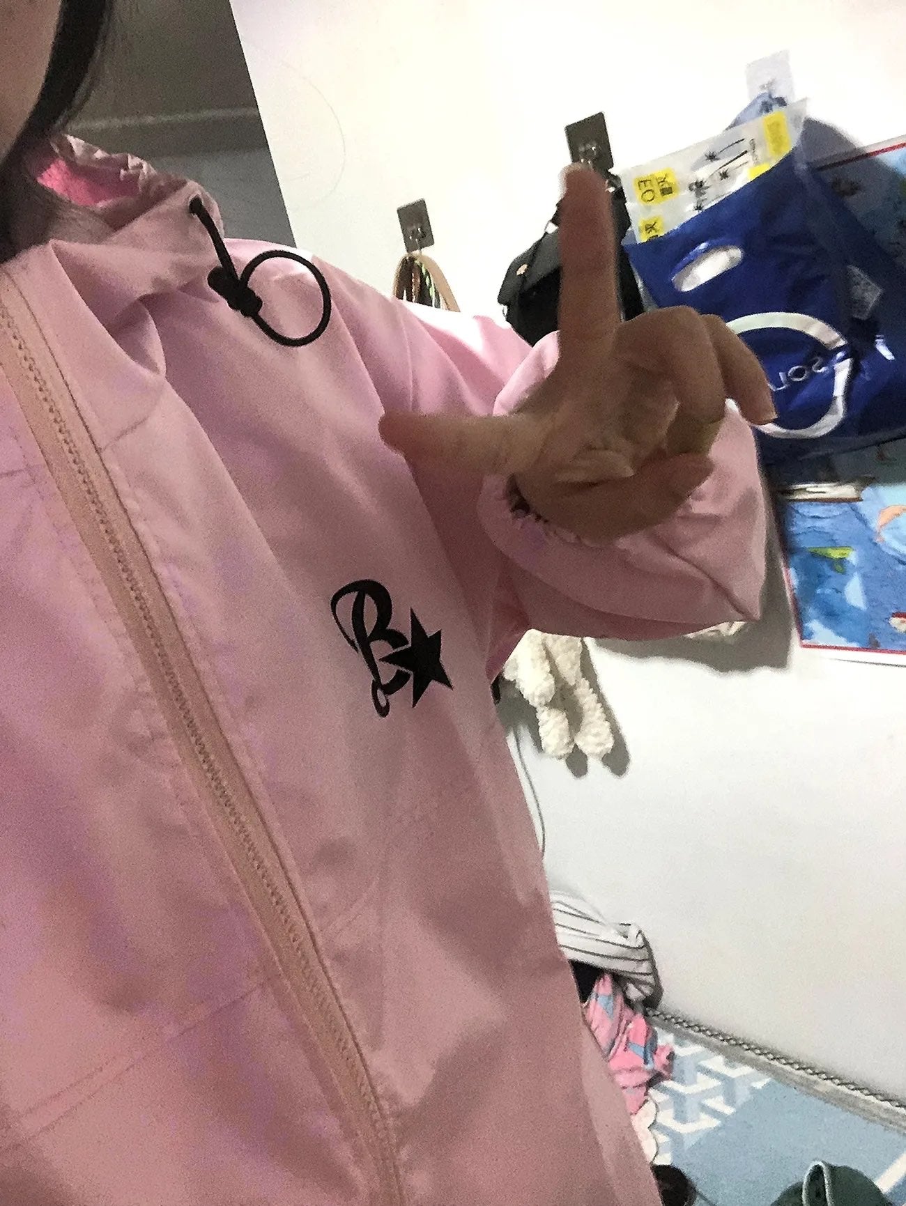 Pink Oversized Windbreaker