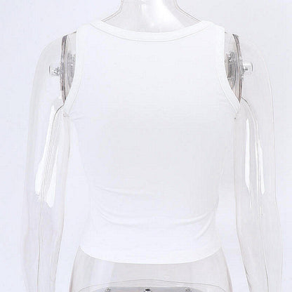 Cartoon Print Sleeveless Tank Top