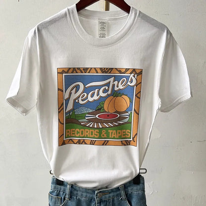Peach Print Short Sleeve T-shirt