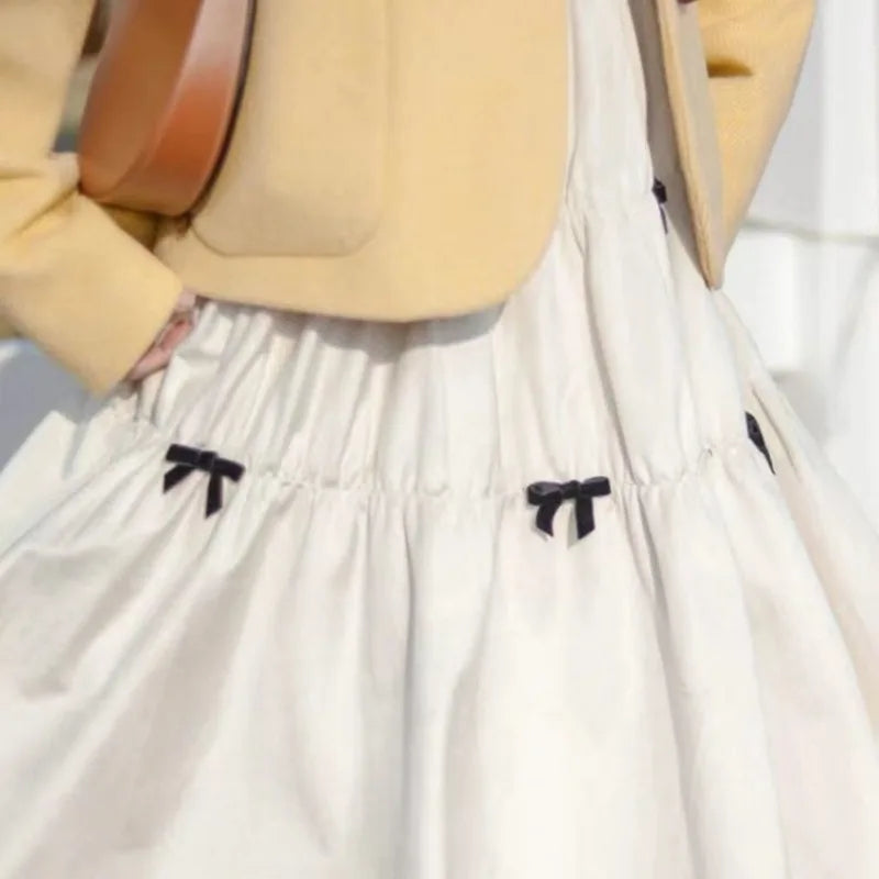 White Bow Maxi Skirt