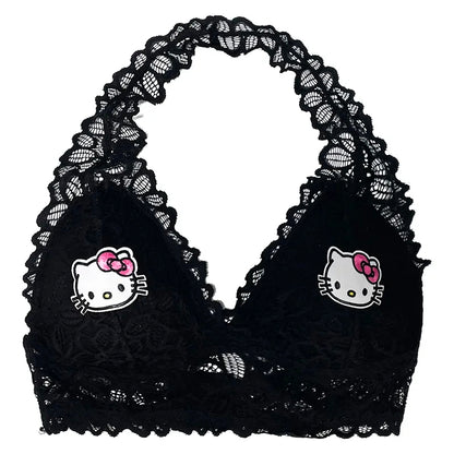 Lace Up Kitty Cat Halter Top