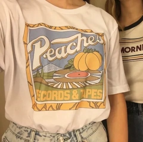 Peach Print Short Sleeve T-shirt
