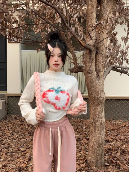 Strawberry Turtleneck Sweater