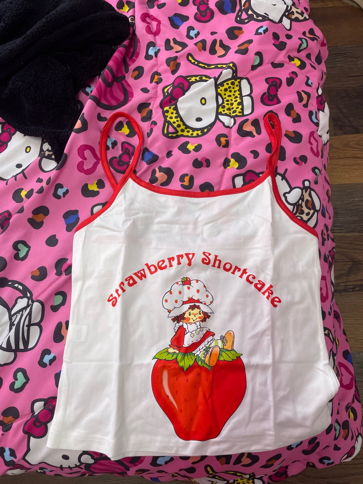Strawberry Cartoon Print Tank Top