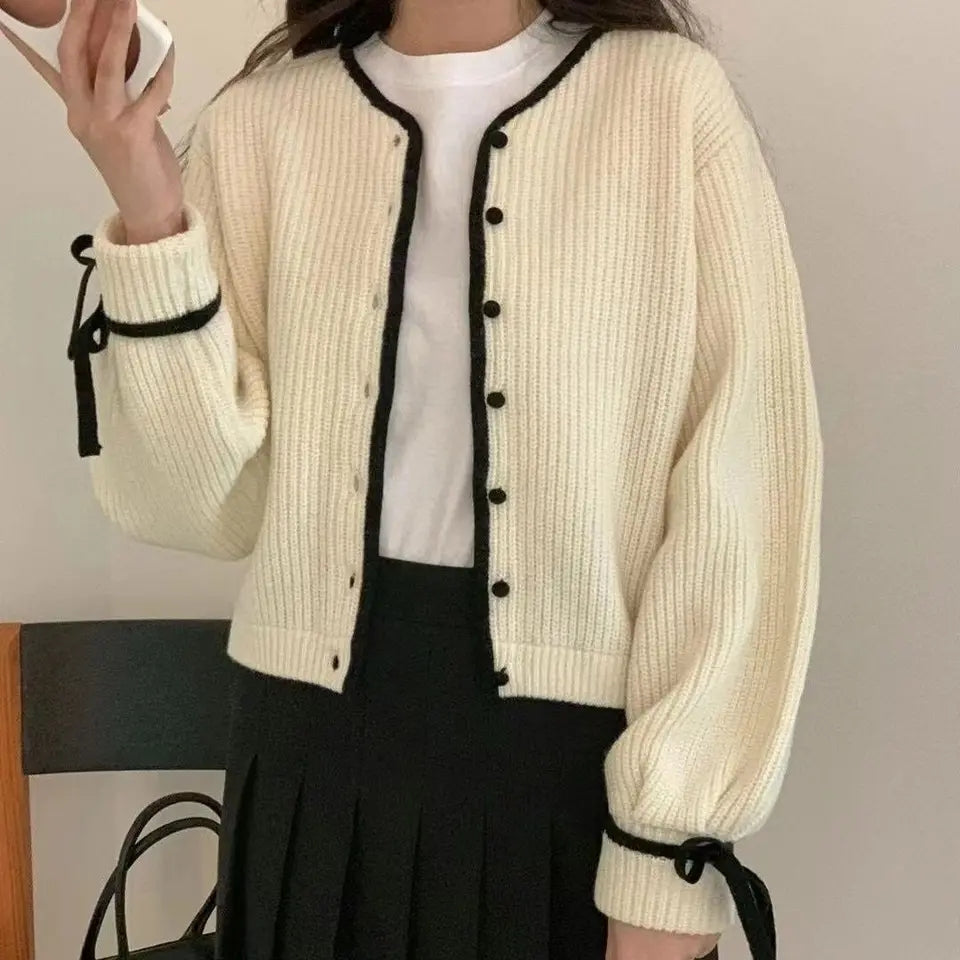 Grey Bow Sweater