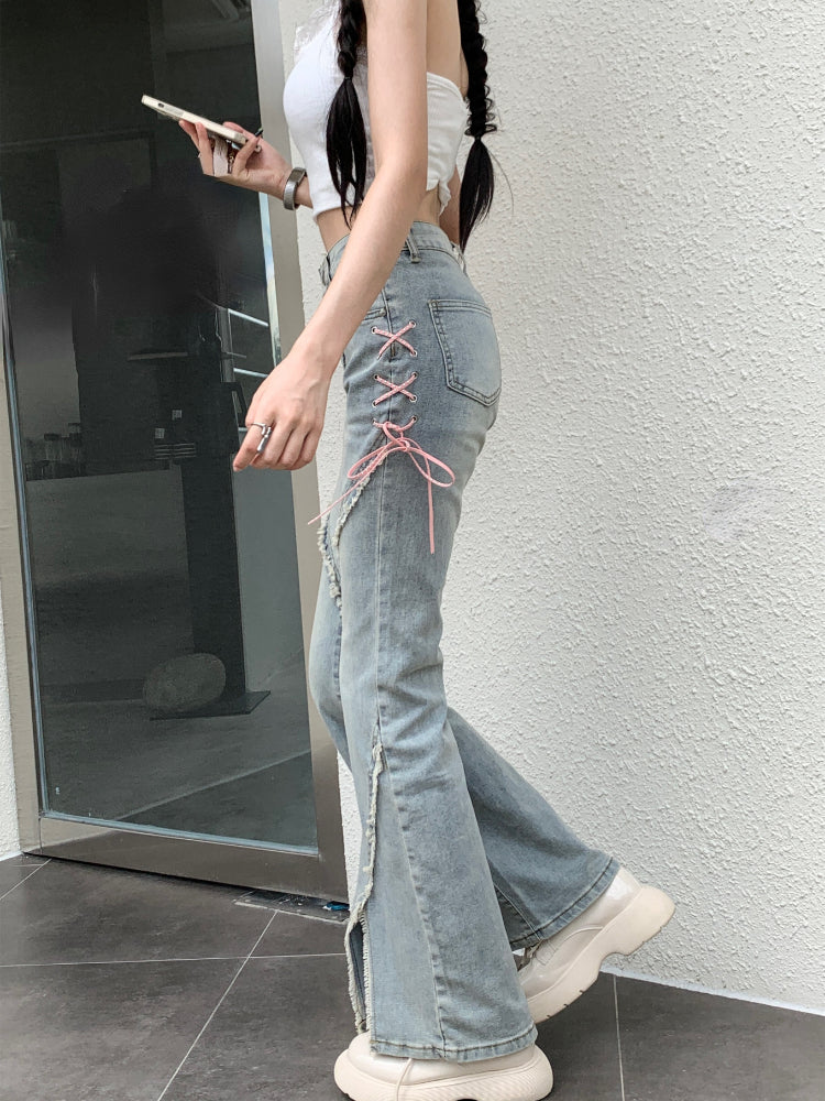 Sweet French High Waist Flare Pants