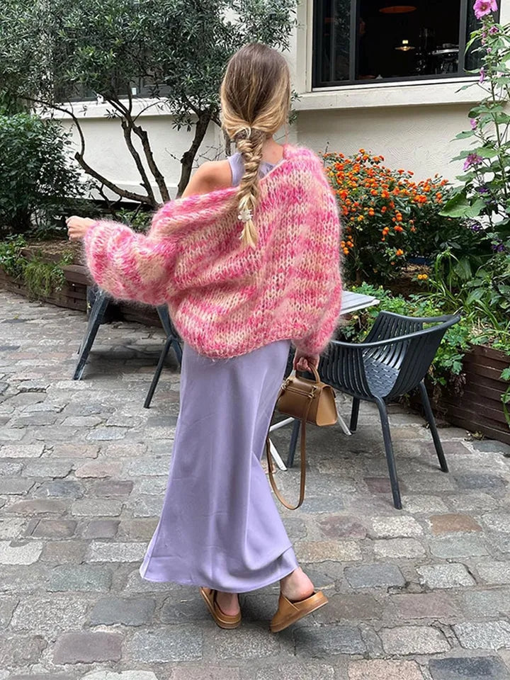 Pink Lantern Sleeve Sweater