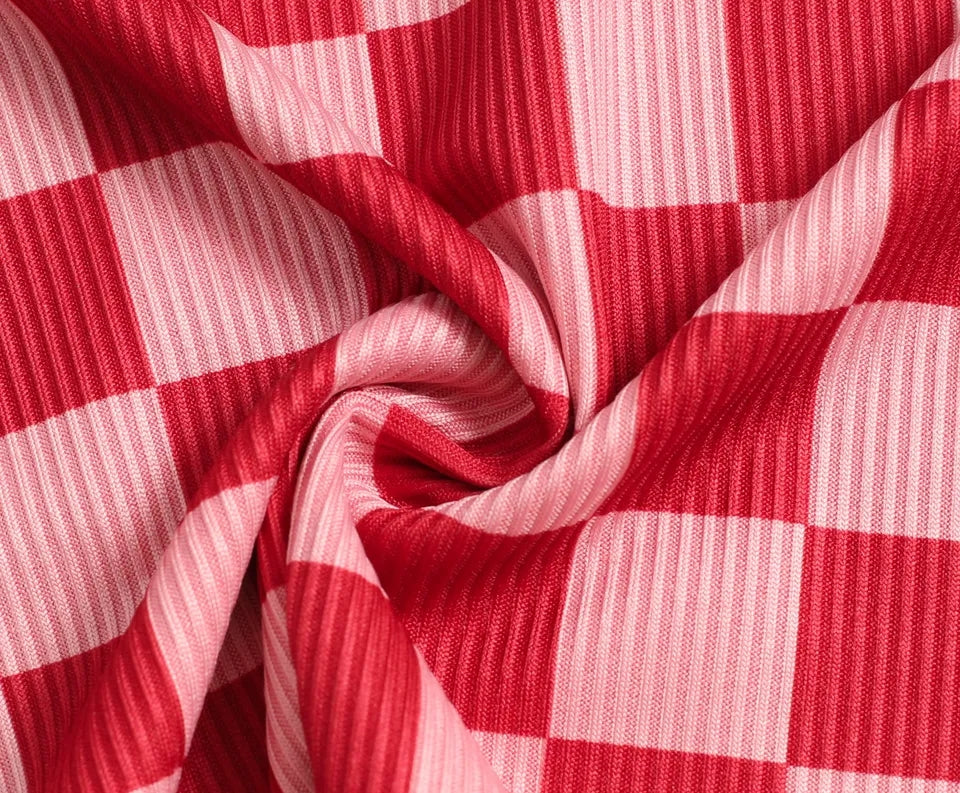Red & Pink Checkered Tank Top