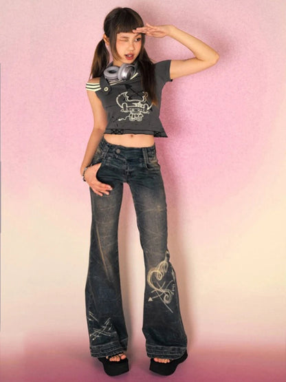 Y2K Low Rise Flare Jeans