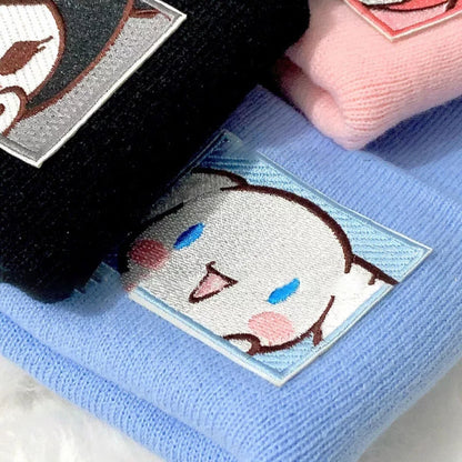 Cute Anime Knit Wool Hat Beanie Aesthetic Casual E-Girl Kawaii Korean Japanese Harajuku