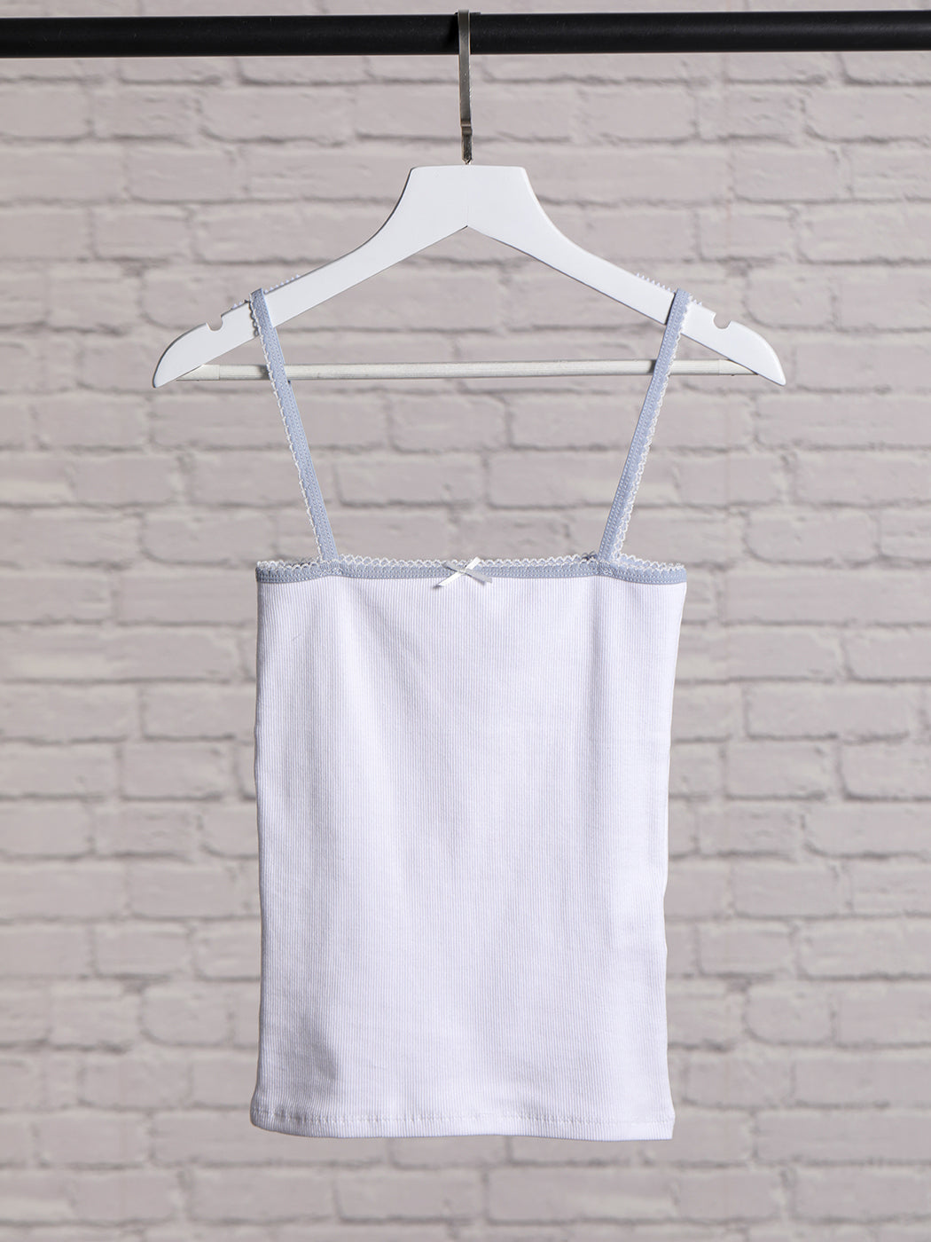 Ruffle Ribbed Square Collar Camisole