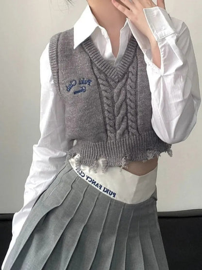 Vintage Grey Sweater Vest