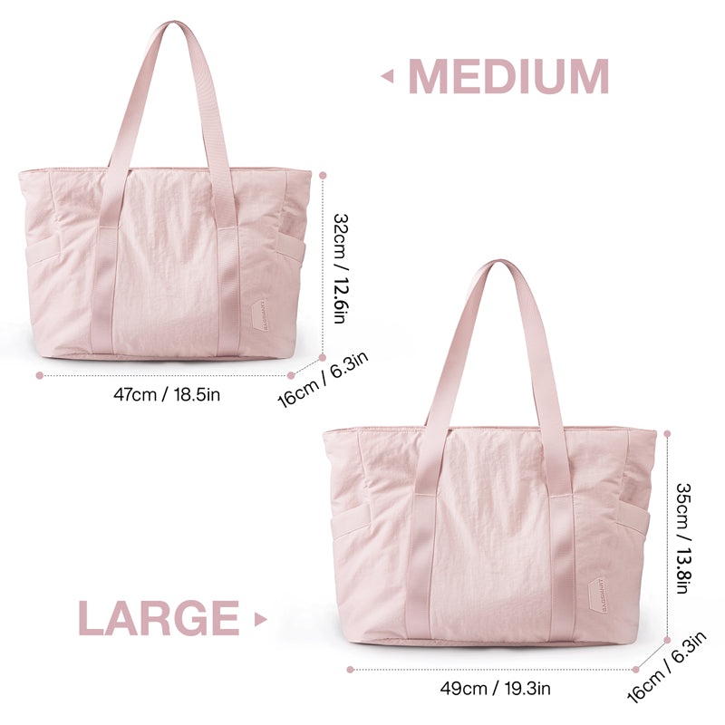 Pink Lightweight Puffy Bucket Tote Bag